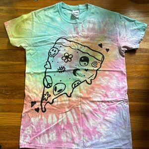 Hippie boho pizza alien shirt